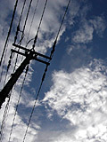 電信柱・電線の写真